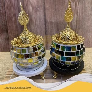 New High Quality Fashion Gold Charcoal Smart Incense Burner white and black
