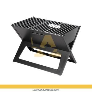 Barbecue Charcoal Iron Grill Folding Portable BBQ Tool for Outdoor Cooking Camping Hiking Picnics Backpacking (30*80)-YS-1