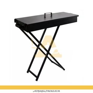 Large Barbecue Charcoal Iron Grill Folding Portable BBQ Tool for Outdoor Cooking Camping Hiking Picnics Backpacking (30*80)-YS-4