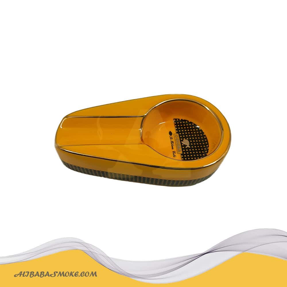 Ceramic Cigar Ashtray Class Style Portable suitable man gift (single slot, Triangle)-P100-B - Image 3