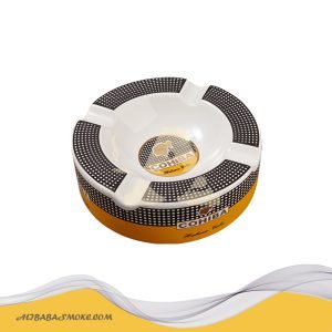 Cigar Ashtray Large Outdoor Ceramics Cigars Ashtray for Patio/Outside/Indoor, Men Gift(4 Slot, Round)- P920-3A