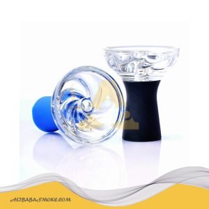 Silicone Hookah Bowl with Thick Glass Head Shisha Hookah Accessories