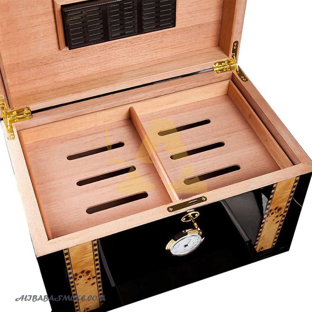 Double-layer Cigar Box with Large Capacity Wooden Cigar Humidor as Gift-WLH-0089 - Image 5