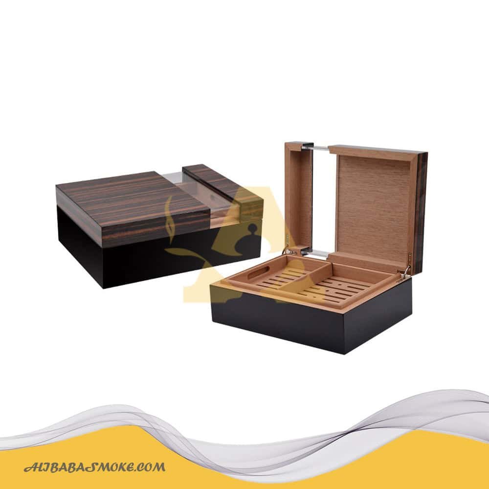 Cigar Box with Large Capacity Spanish Cedar Acrylic Display Storage Box-WLHG-0048 - Image 2