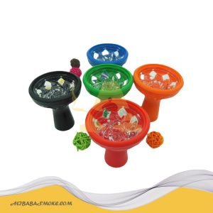 Silicone Hookah Bowl with Glass Top