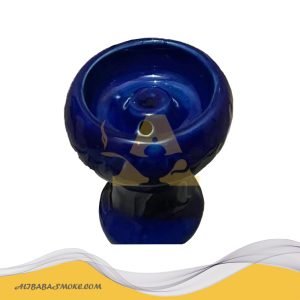 Blue Glazed Ceramic Hookah Bowl