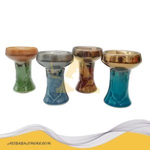 Bottom Ice-Crack Glazed Ceramic Hookah Bowl