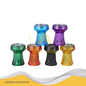 Colorful Glass Hookah Bowl Shisha Head