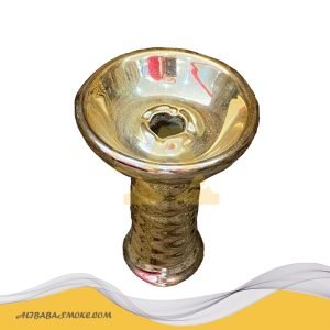Golden Metal Glazed Hookah Bowl Shisha Head