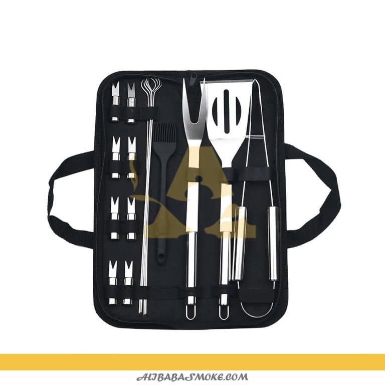 16 PCS BBQ Tool Set with Cloth Bag Outdoor/Household Stainless Steel Grill Set-BS-16