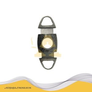 Double edge Cigar Cutter Silver Carved Stainless Steel Cigar Guillotine-YJA-30016 S