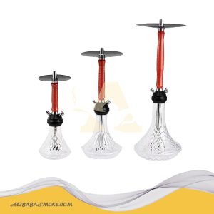 Aluminium Hookah red pole fashion shishe