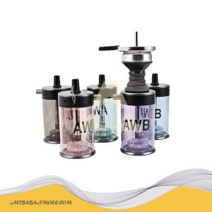 Portable plastic hookah thin cylindrical shisha