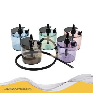 Portable plastic cylindrical hookah, multicolor portable hookah, wholesale shisha