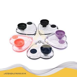 Transparent love shape hookah high quality shisha mulitcolor