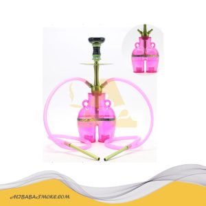 Plastic Hookah Set Modern Design Shisha Sexy 2 Hose with LED Light