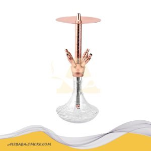 Aluminum Shisha Hookah With Four Pipes Rose-Gold Fashion Gold