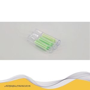 Transparent disposable cigarette holder long filter green cotton