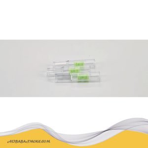 Transparent shell disposable cigarette filter (built-in plastic green)