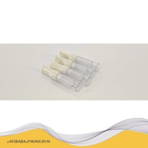 Transparent shell disposable cigarette filter 2 in 1 (beads+cotton)