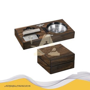 Wooden ashtray top grade portable folding cigar ashtray