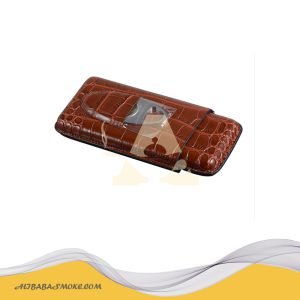 Portable travel suit PU leather crocodile pattern cigar leather cover