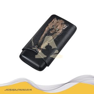 Cigar PU leather crocodile pattern cigar leather case (crocodile or wolf)