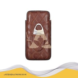 PU leather portable business cigar leather case (three pieces)