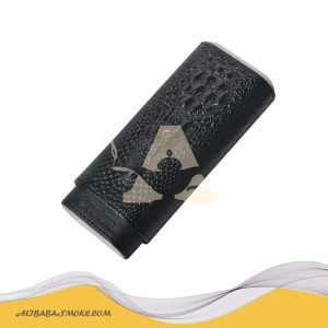 Crocodile pattern cigar case PU leather portable business (three pieces)