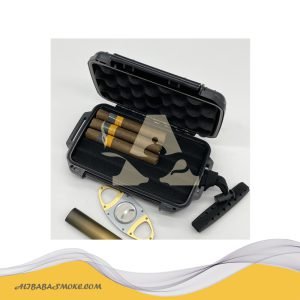 Portable 5ct-mini cigar plastic travel humidor case waterproof