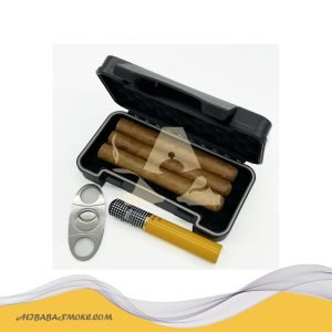 Mini cigar humidor 3 piece cigar box waterproof portable case travel
