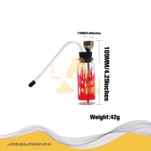 Aluminum water pipe, transparent bottle body, portable washable