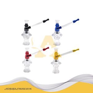 Glass water pip, transparent bottle body, portable washable