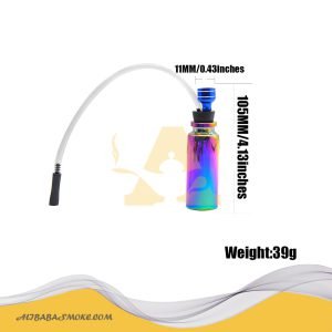 Colorful metal mini water pipe, portable washable