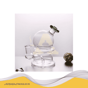 Double filter glass pipe, water bottle shape, smoking accessories