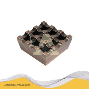 9-hole creative square ashtray pure color zinc alloy