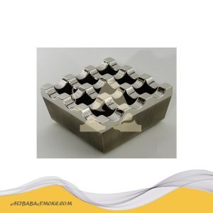 9-hole creative square ashtray color contrasting zinc alloy
