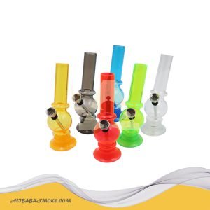 Acrylic BONG plastic water pipe with transparent belt base