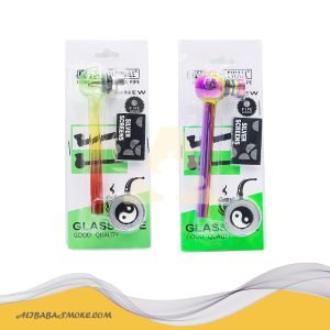 Glass pipe, Combustion supporting mesh, metal mill Smoking Set