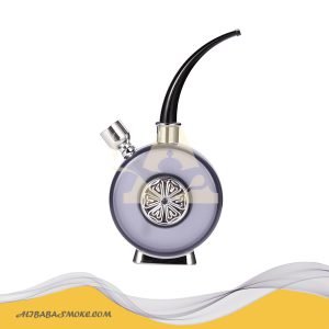 Round leather&metal water pipe portable long cigarette holder