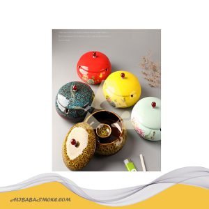 Ceramic column ashtray simple style home-use