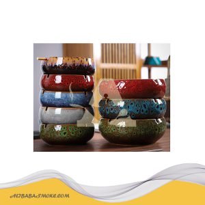 8-inch kiln ceramic ashtray vintage windproof ashtray