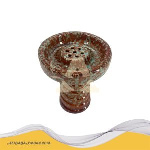 Colorful dot-design ceramic hookah bowl 7 holes