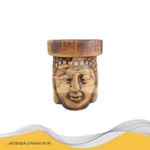 Creative ancient Buddha head ceramic porous shisha hookah bowl