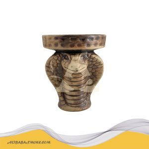 Creative cobra snake shaped ceramic porous shisha bowl hookah head