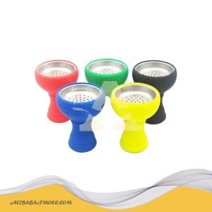 Colorful Silicone Hookah Bowl Stainless Steel Inner Wall