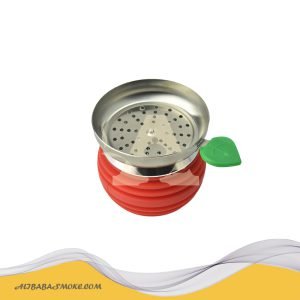 Apple-shaped Silicone Stainless Steel Hookah Bowl