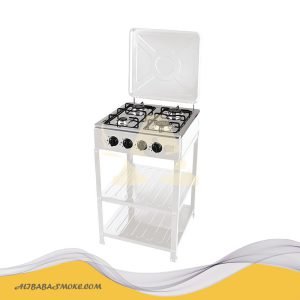 4 burner color painting gas stove with shelf