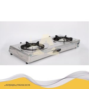 Two Burner Gas Stove Desktop Cooker Honeycomb Shape