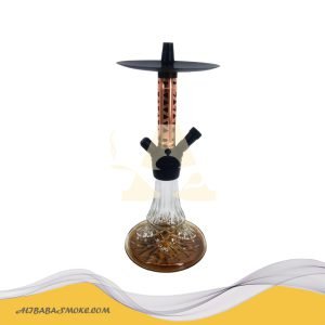 Arabic hookah set aluminum alloy medium double tube glass pot